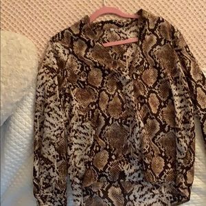 Snake print top